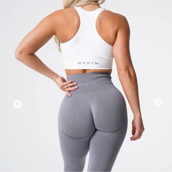 NVGTN Grey Contour Seamless Leggings Size Small - Picture 1 of 8